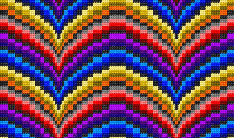 Bargello flerfärg